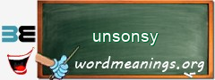 WordMeaning blackboard for unsonsy